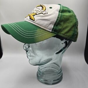 Quaker State Embroidered Hat Cap Green & White Weathered Faded Look Adjustable